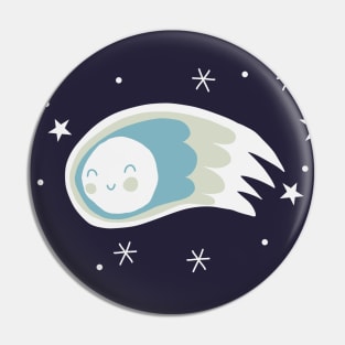 Happy comet Pin