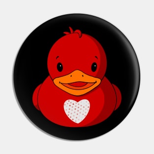 Valentine Rubber Duck Pin