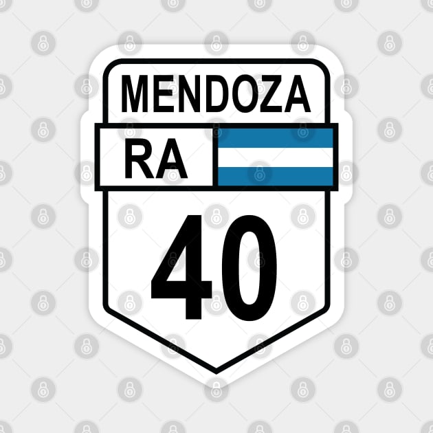 Ruta 40 Mendoza Magnet by Cerealbox Labs