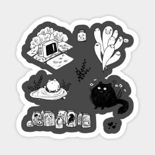 Creepy cute halloween stickers pack Magnet