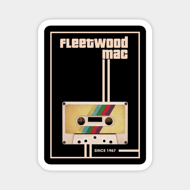 Fleetwood Mac Music Retro Cassette Tape Magnet by Computer Science