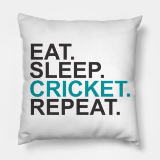 Eat Sleep Cricket Repeat Pillow