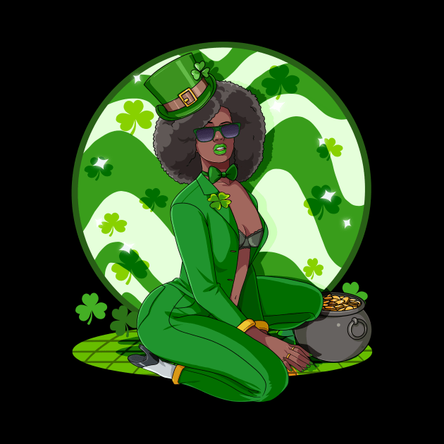 African American Leprechaun St. Patricks Day by Noseking