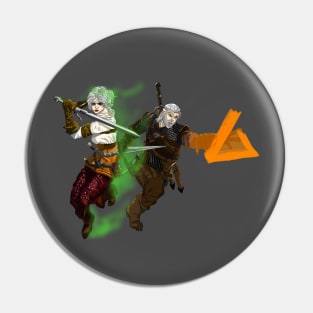 Geralt and Ciri Pin