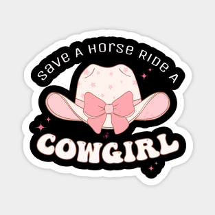 Save a Horse Ride a Cowgirl Western Subtle Magnet