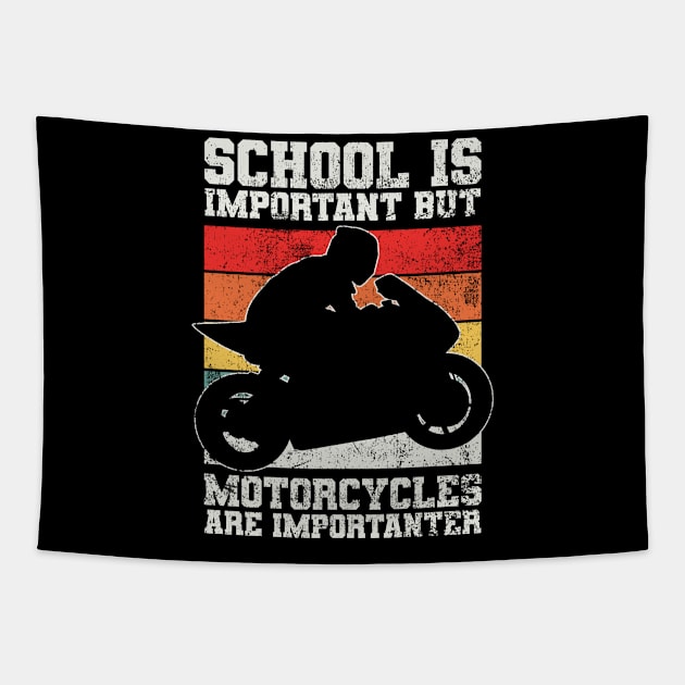 Motorcycle Motorcyclist Tapestry by KAWAIITEE