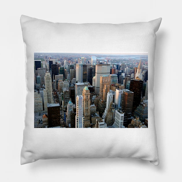 Skyscrapers, Manhattan, New York, USA (E780/1455) Pillow by SciencePhoto