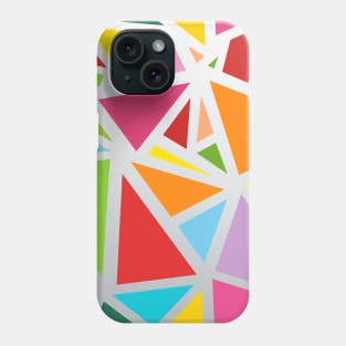 Colorful triangles pattern 4 Phone Case