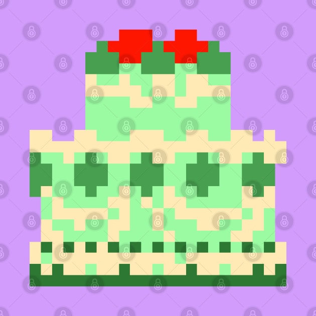 green retro cake by unexaminedlife