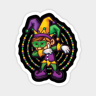 Mardi Gras Dabbing Boys Kids Gift Funny Magnet