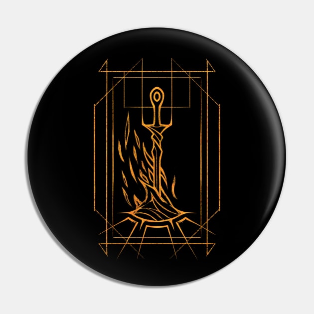 Minimalist Bonfire Pin by njonestees