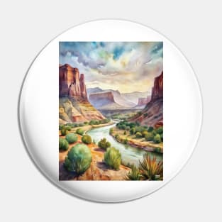 Big Bend National Park Watercolor Painting Pin