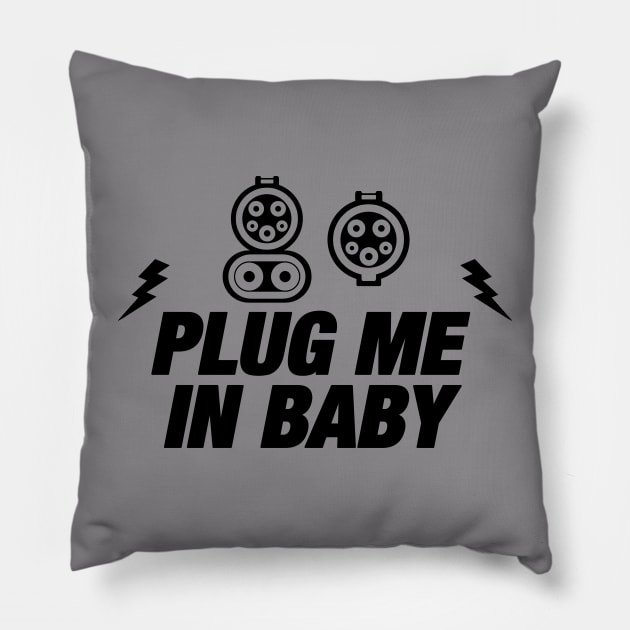 Funny Electric Car Driver Gift - EV Owner - Electric Car Owner - Car Charging Pillow by bluelinemotivation