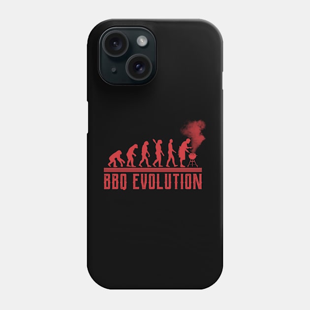 Funny BBQ Evolution | Humorous Grill Lovers Distressed Style Phone Case by missalona