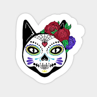 Day of the Dead Cat Sugar Skull Magnet