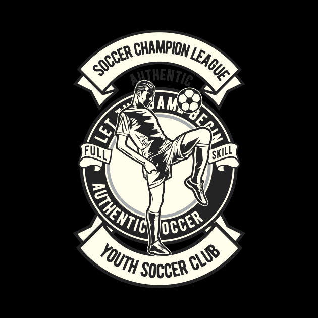 Soccer Champion League, Vintage Retro Classic by CoApparel