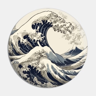 Vintage The wave of kanagawa Pin