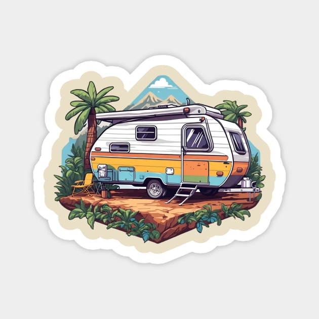 Trailer Adventure Magnet by Caravan Temple