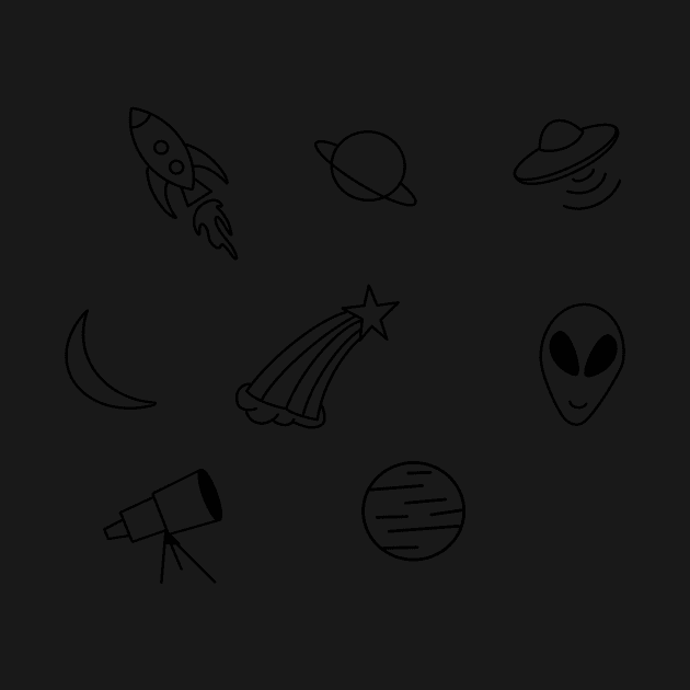 Black Line Space Icons by bradenjay99