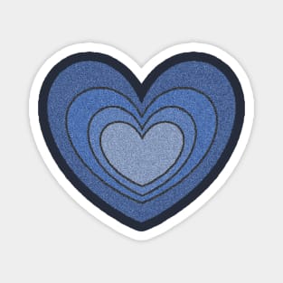 Heart in Shades of Denim Magnet