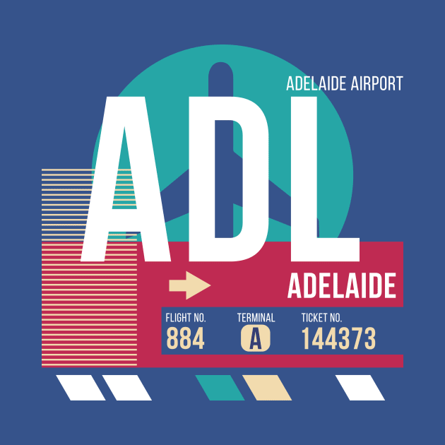 Adelaide (ADL) Australia Airport Code Baggage Tag by SLAG_Creative