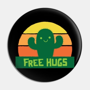 Free Hugs Sticker Pin