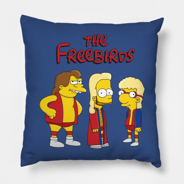 The Fabulous Freebirds - Simpsons Pillow by Mark Out Market