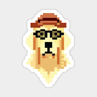 Pixel Golden Retriever Dog Lover Puppy Magnet