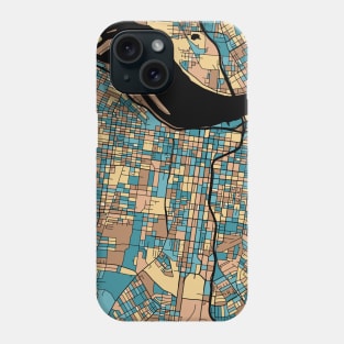 Louisville Map Pattern in Mid Century Pastel Phone Case