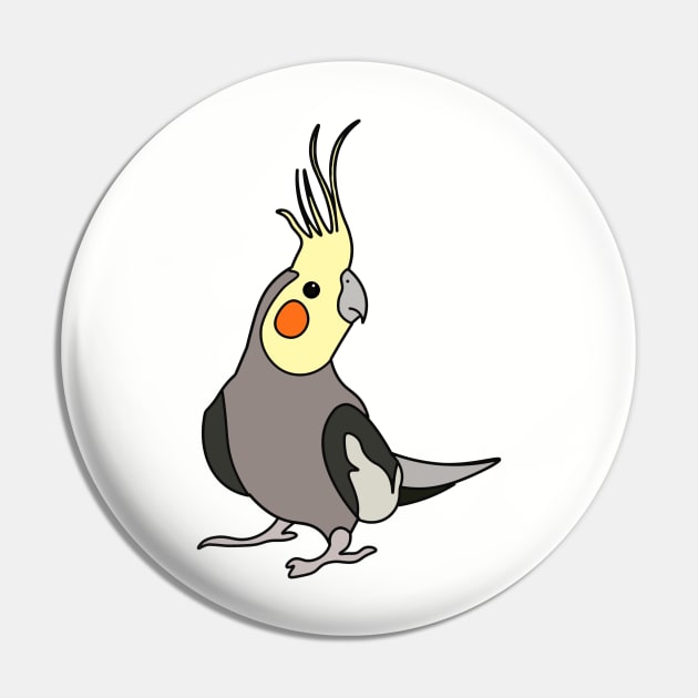 Cockatiel Bird Lover Pin by charlescheshire