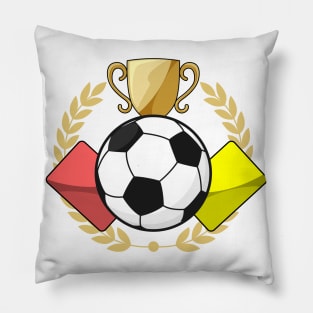 Soccer red & yellow card Trophy Pillow