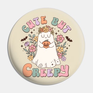 Retro Halloween Cute But Creepy Pin