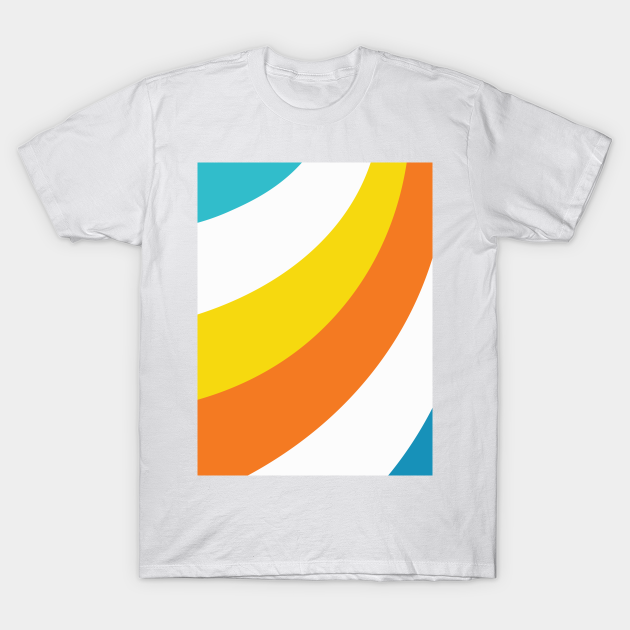 Egg | Blue Yellow Orange | Stripes - Egg - T-Shirt | TeePublic