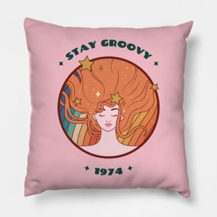 Stay Groovy Moon Child Pillow
