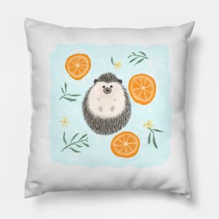 Hedgehog & Oranges Pillow