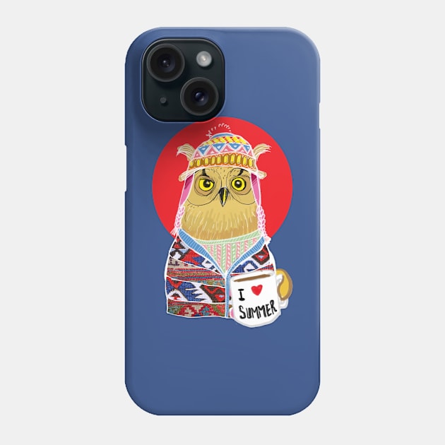 Summer owl Phone Case by aligulec