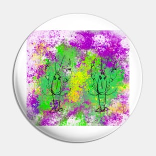 Crawfish Tye Dye Pin