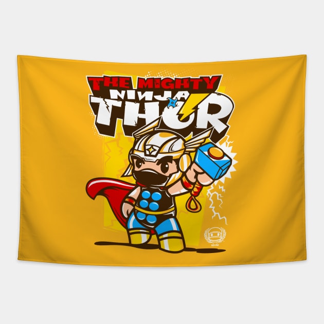 Ninjavengers Thor Tapestry by KDNJ