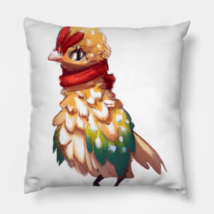 Cute Pheasant Drawing Pillow