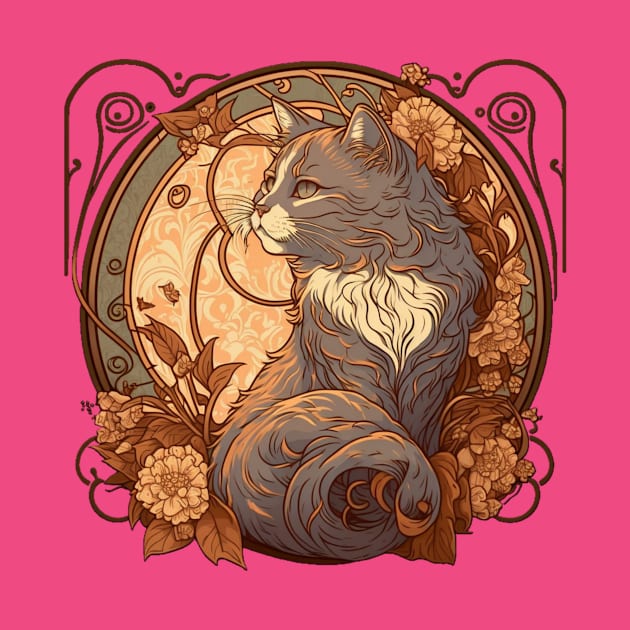 Art Nouveau Kitty by Pacific Cauldron