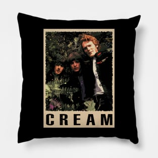 Creams Classic Rock - Feel the Music on Your Retro Cream T-Shirt Pillow