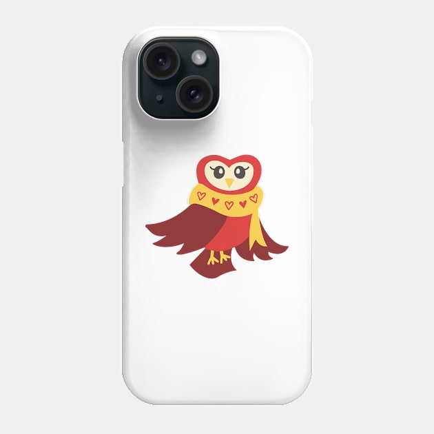 Cute Christmas Owl Phone Case by FunnyMoonCosmic