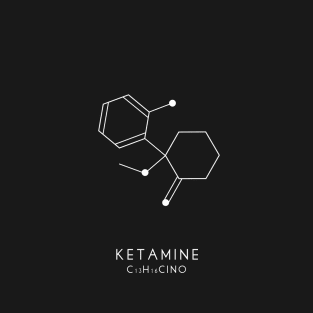 Ketamine Molecular Structure - Black T-Shirt