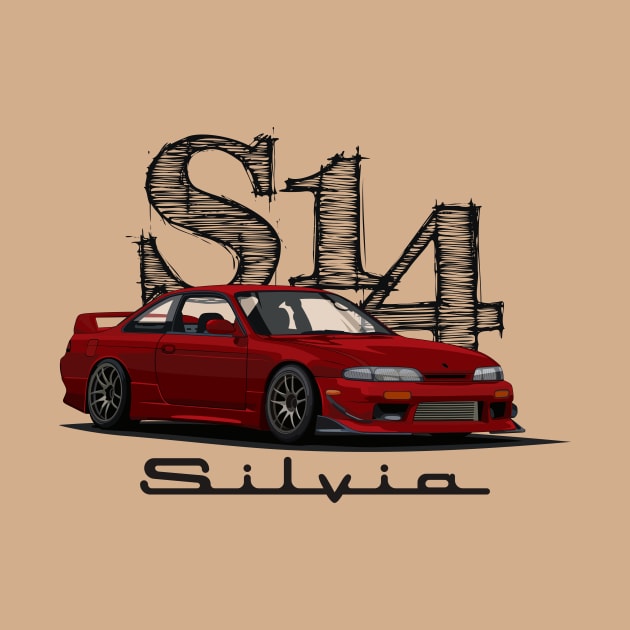 Nissan Silvia S14 Red by Ajie Negara