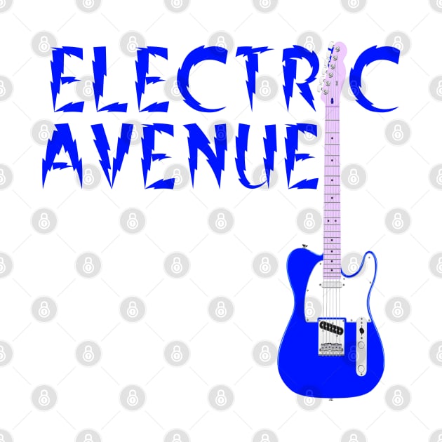 Electric Guitar, Electric Avenue, Blue Guitar by Style Conscious