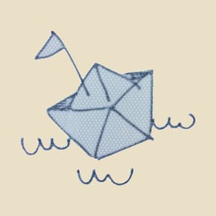 origami sailboat in the morning T-Shirt