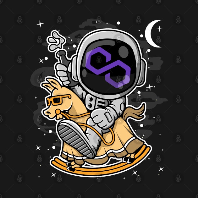 Astronaut Horse Polygon Matic Coin To The Moon Crypto Token Cryptocurrency Blockchain Wallet Birthday Gift For Men Women Kids by Thingking About