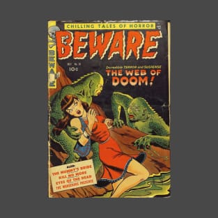 Beware! Swamp Monsters Comic T-Shirt