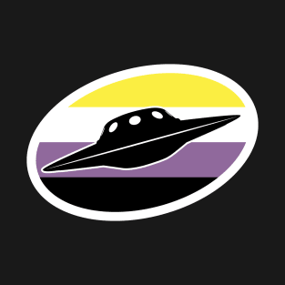 Nonbinary UFO Cryptid Pride T-Shirt