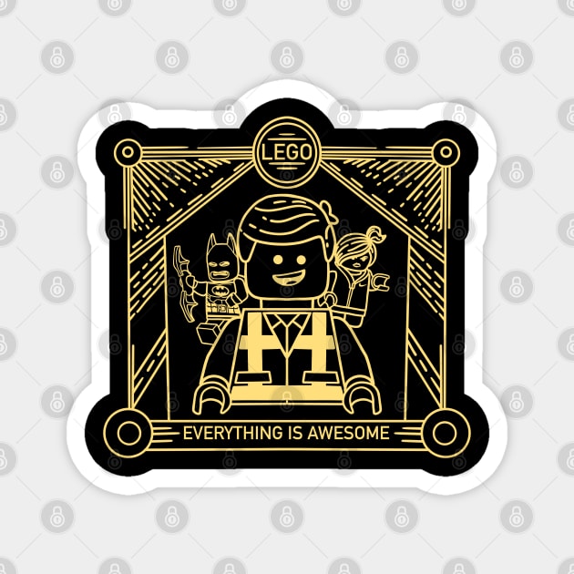 Everything Is Awesome Lego Movie Magnet by notajellyfan